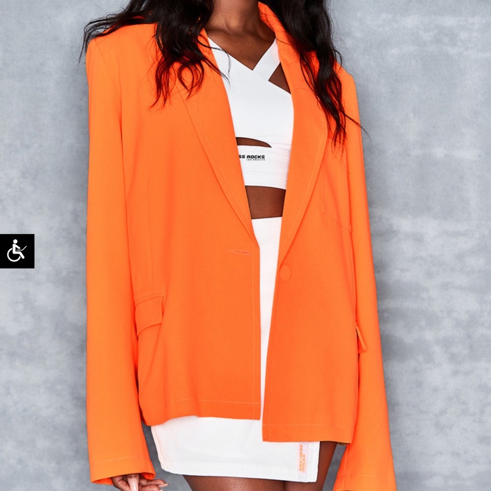 Mistress Rocks Orange Blazer - Picture 8 of 11